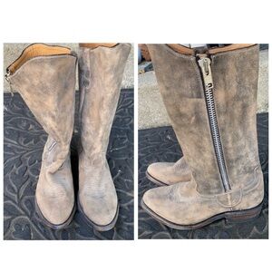 Miz Mooz Cerrano Leather Stonewash Boho Western Festival Tall Cowboy Boots